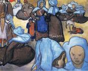 文森特 威廉 梵高 : 布莱顿的女人们(仿贝尔纳作品)